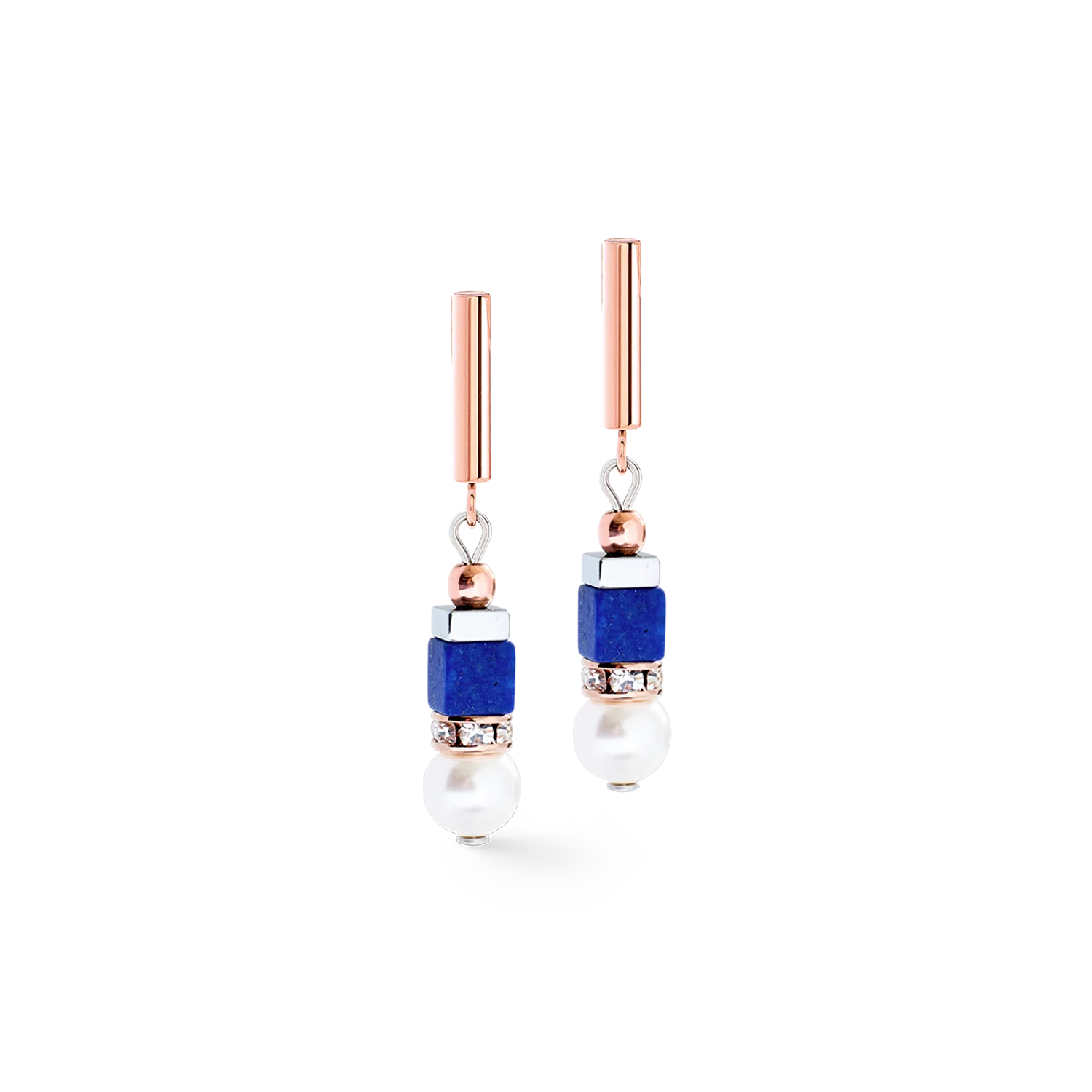 Precious Fusion Offset earrings rose gold-blue - Image 2