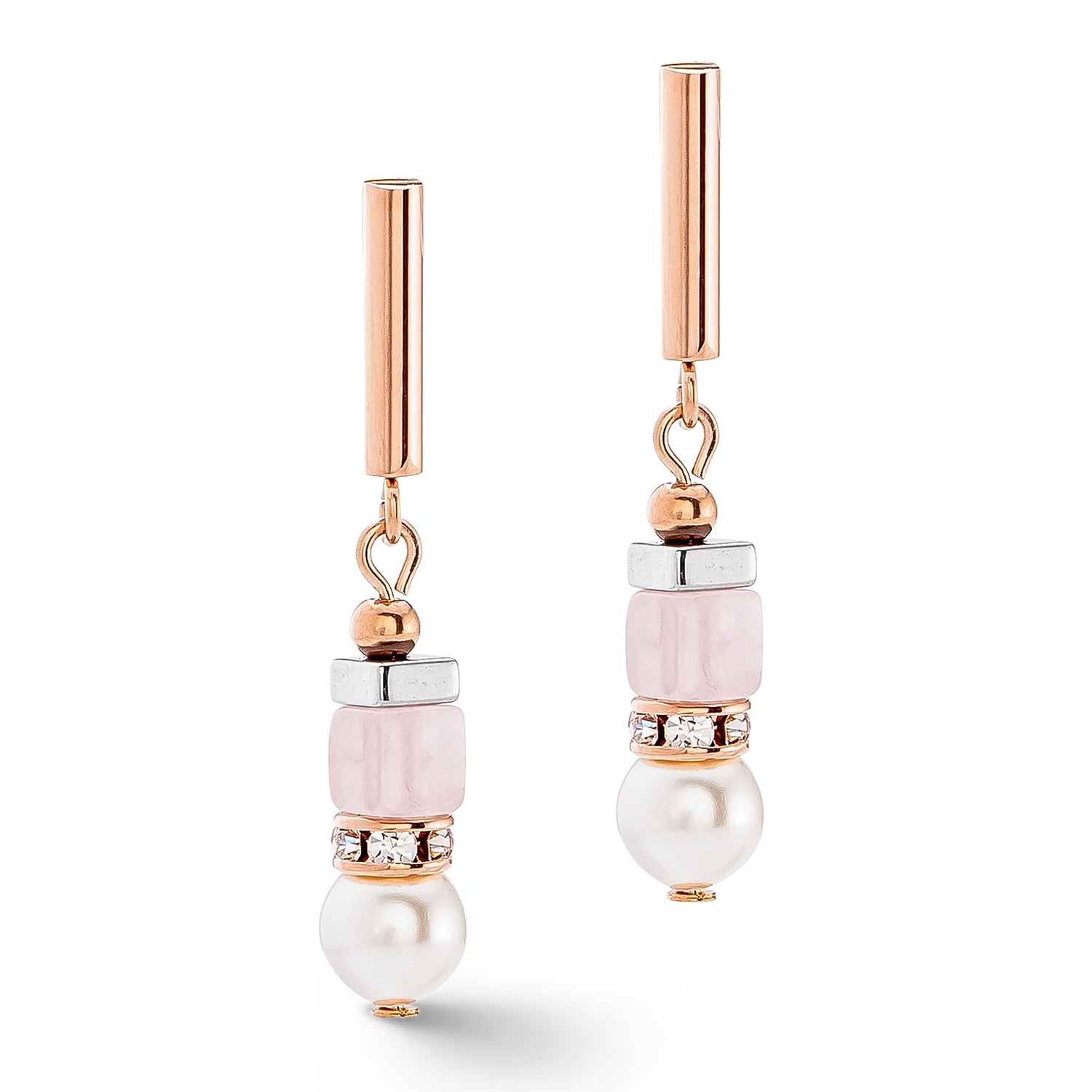 Precious Fusion Offset earrings rose gold-ice pink - Image 2