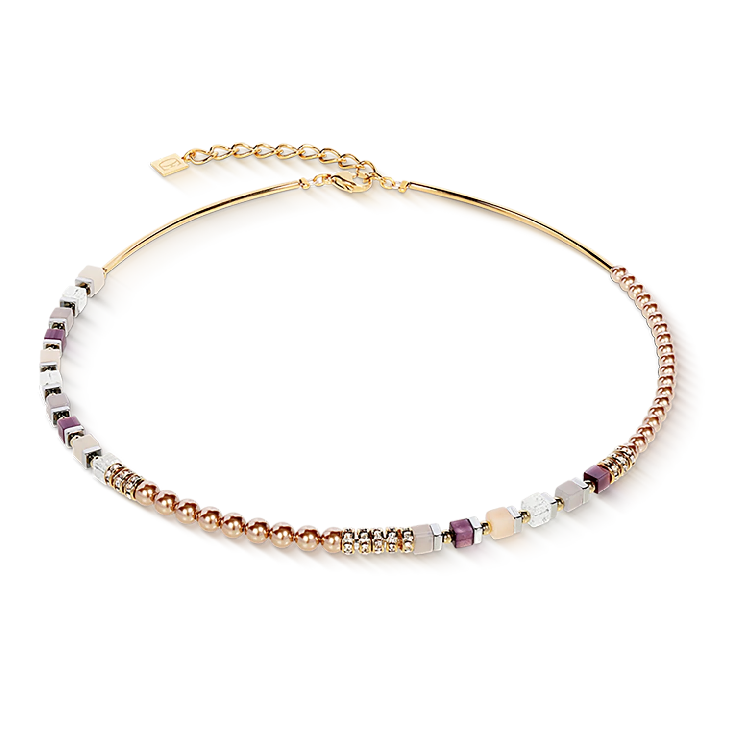 Precious Fusion Offset necklace champagne-blush