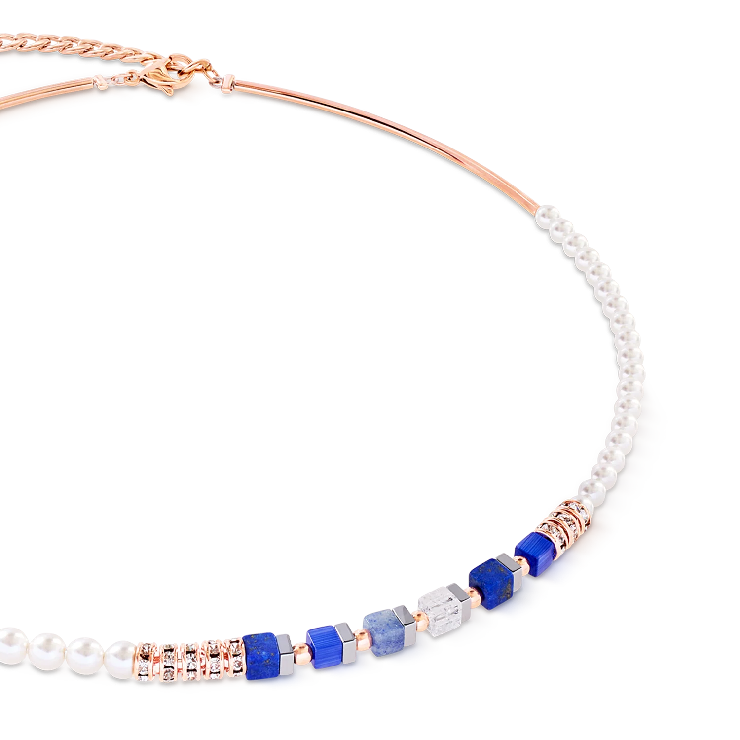 Precious Fusion Offset necklace rose gold-blue - Image 2