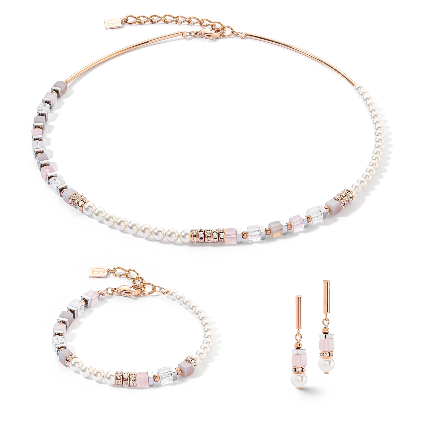 Precious Fusion Offset necklace rose gold-ice pink - Image 3