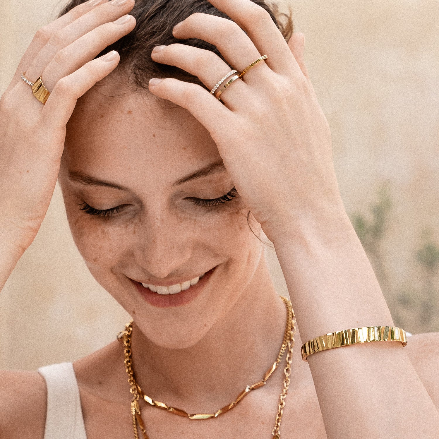 Ring Slim Wave Gold - Image 3