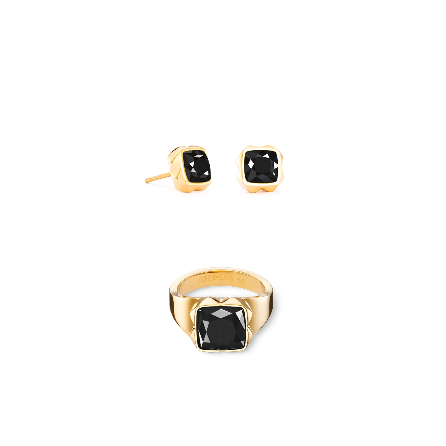 Bague Spikes Square Onyx or-noir - Image 3