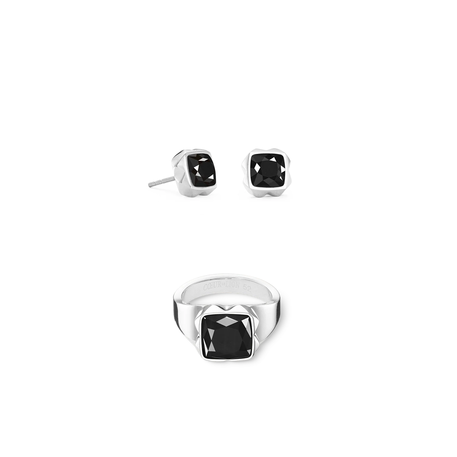 Ring Spikes Square Onyx silver-black - Image 3