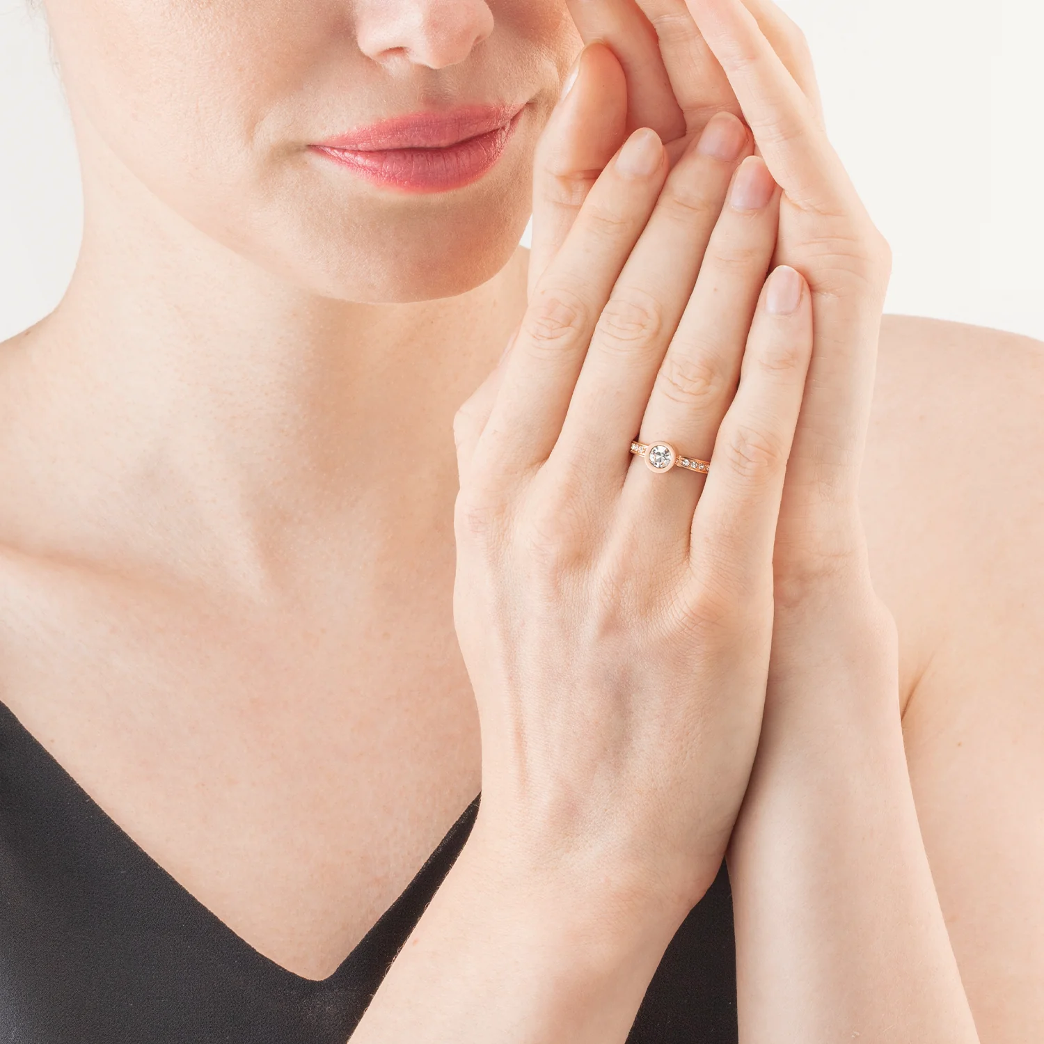 Sparkling Dots ring rose gold crystal - Image 3