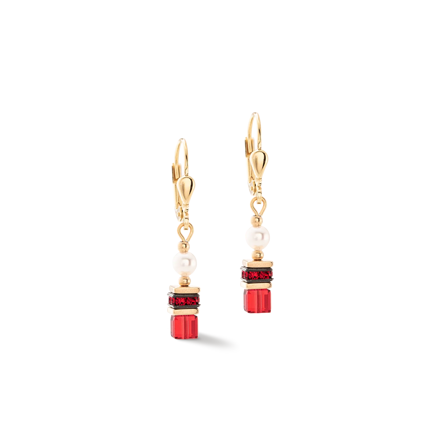 Sparkling Princess earrings gold-red
