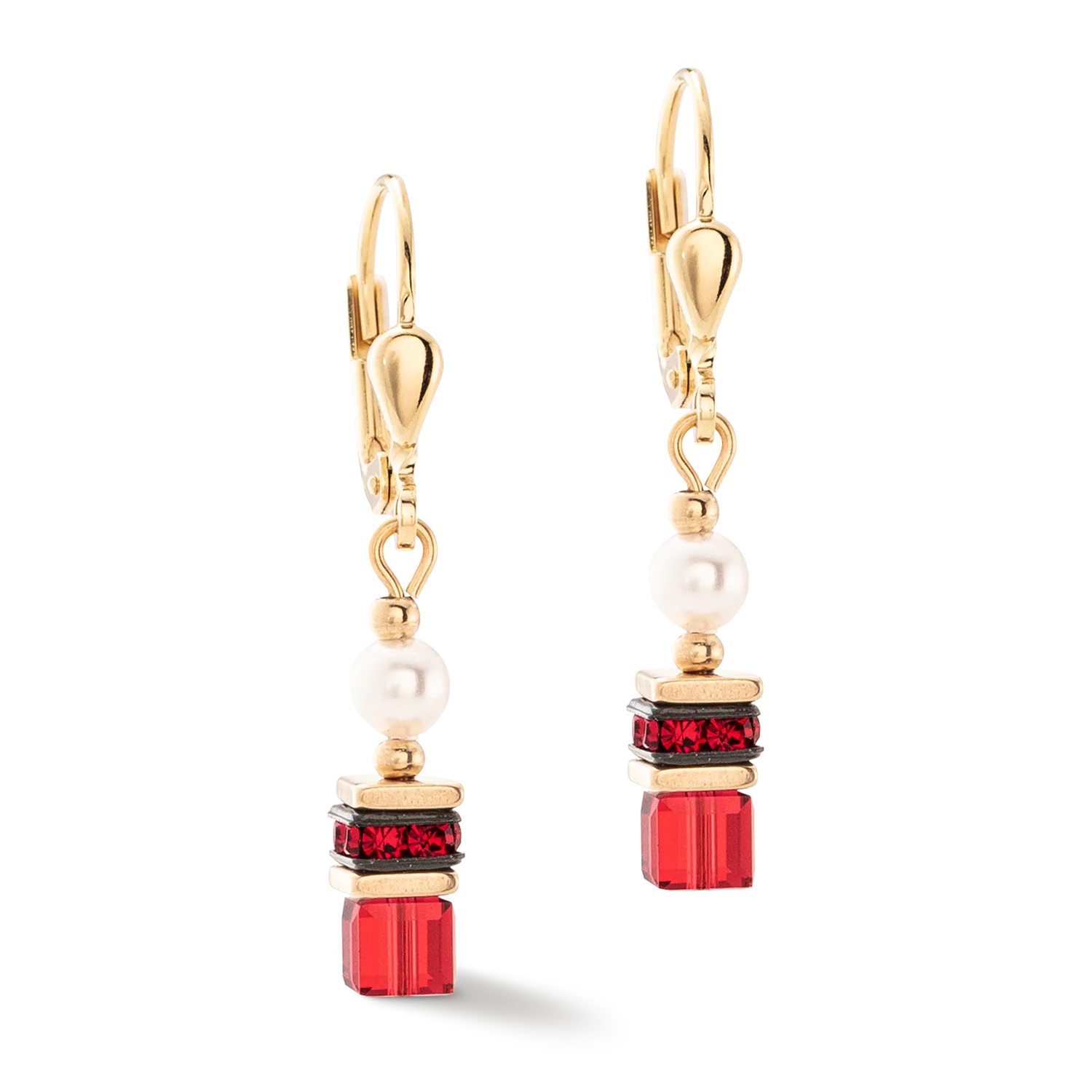 Sparkling Princess earrings gold-red - Image 2