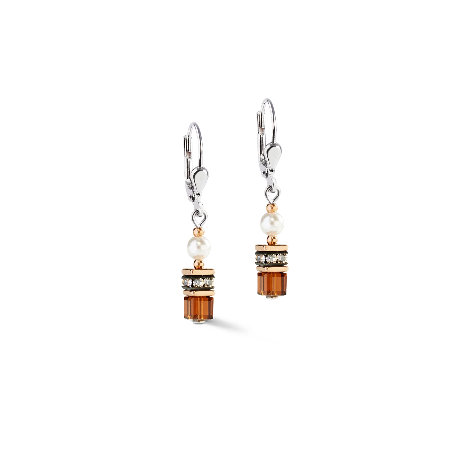 Sparkling Princess earrings Mocha Mousse