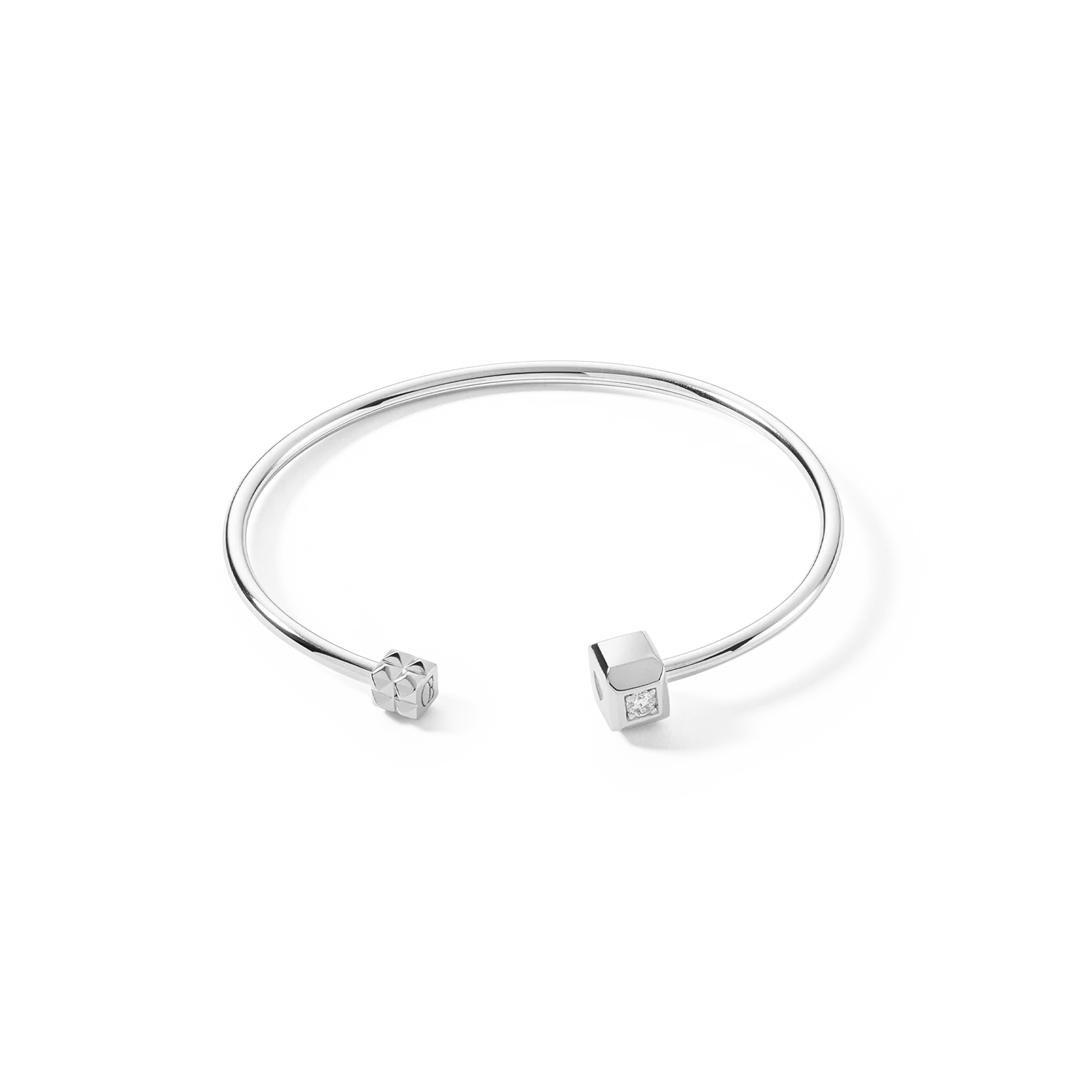 STATEMENT Collection bangle open 17 cm silver