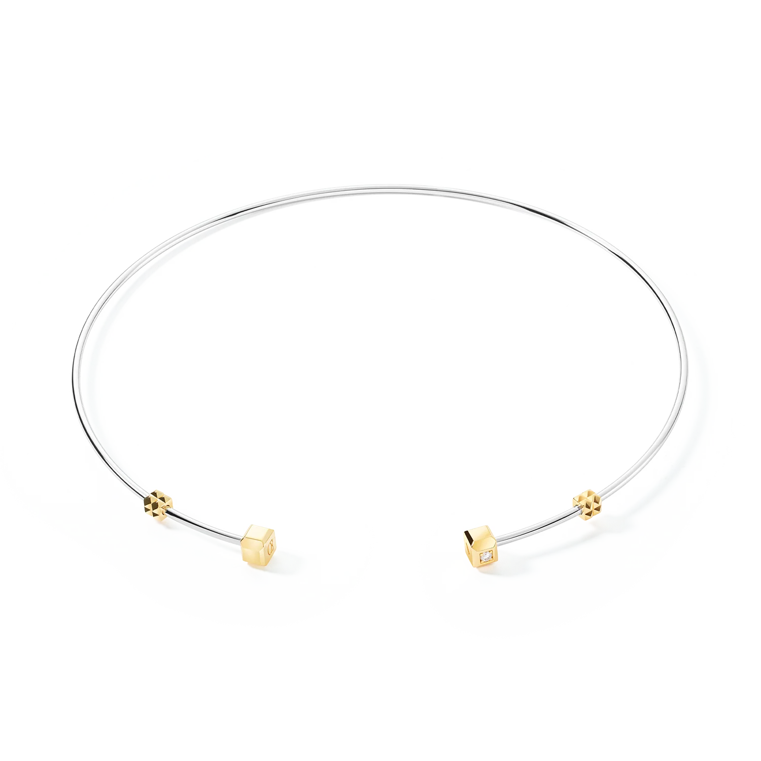 STATEMENT Collection open torque necklace bicolor