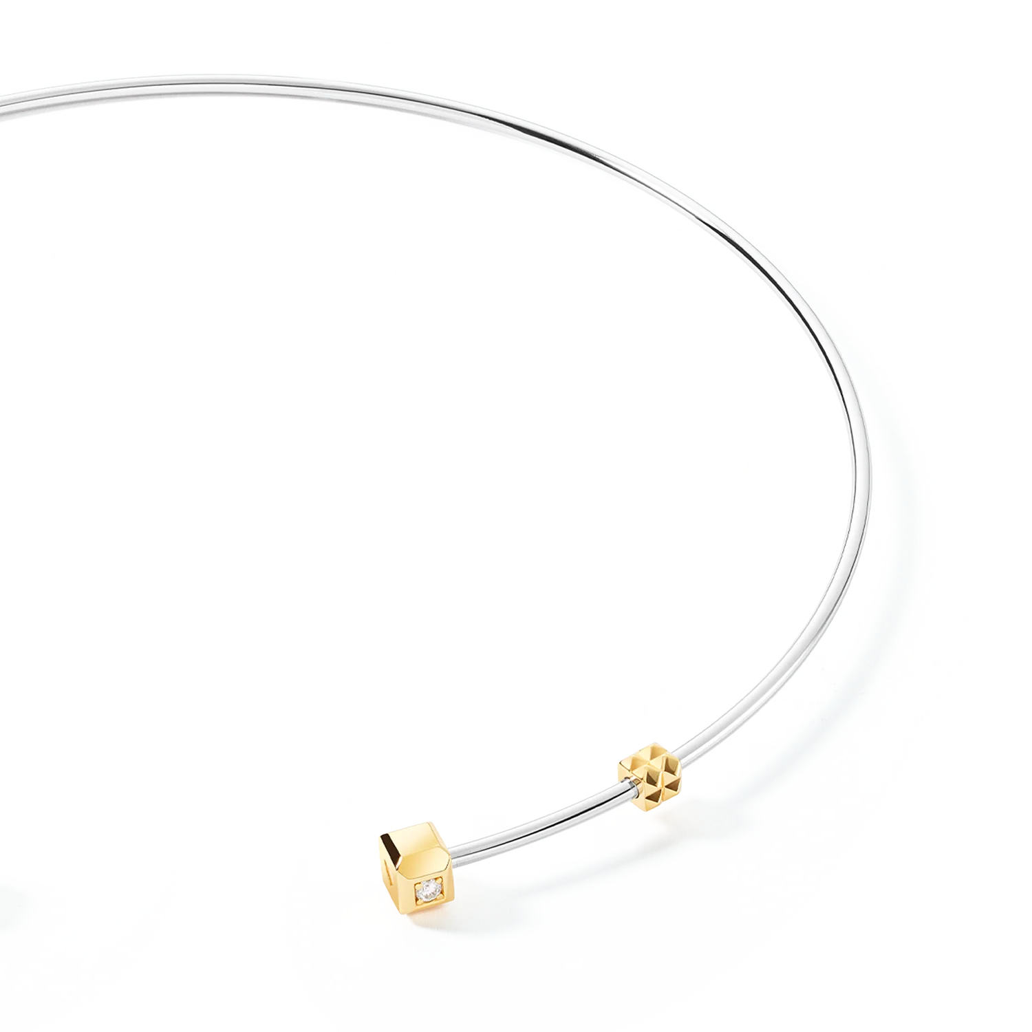 STATEMENT Collection open torque necklace bicolor - Image 2