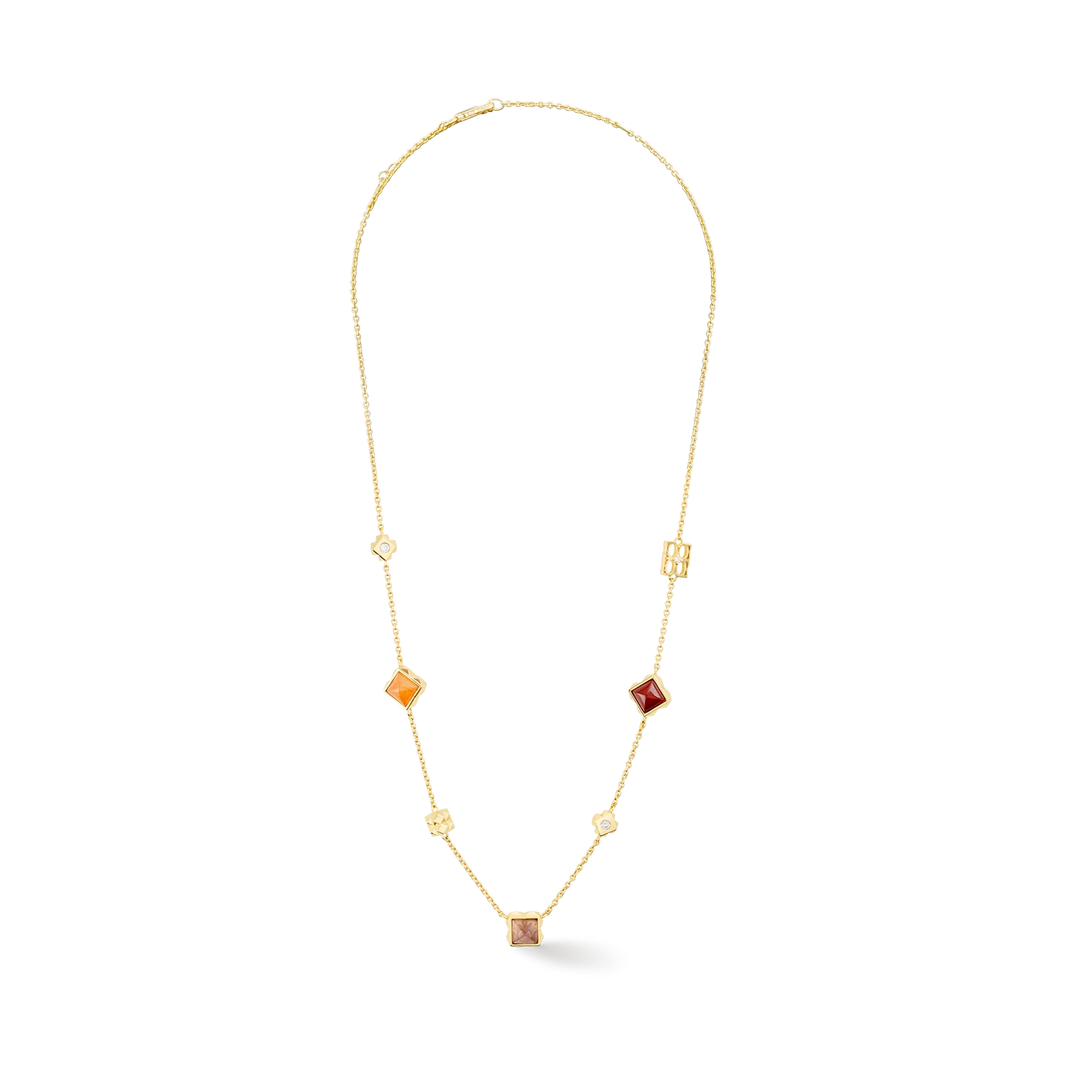 STATION Collection necklace gold-red