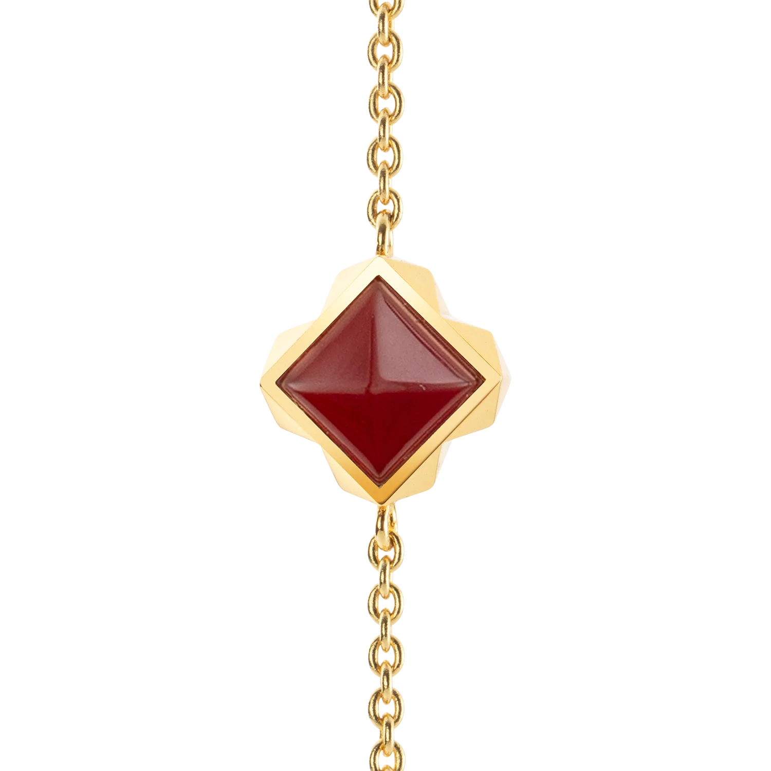STATION Collection necklace long gold-red - Image 5
