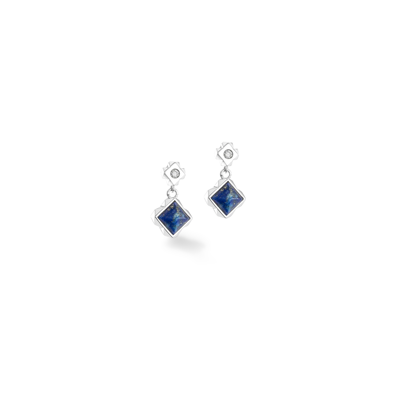 STATION Collection stud earrings silver-blue