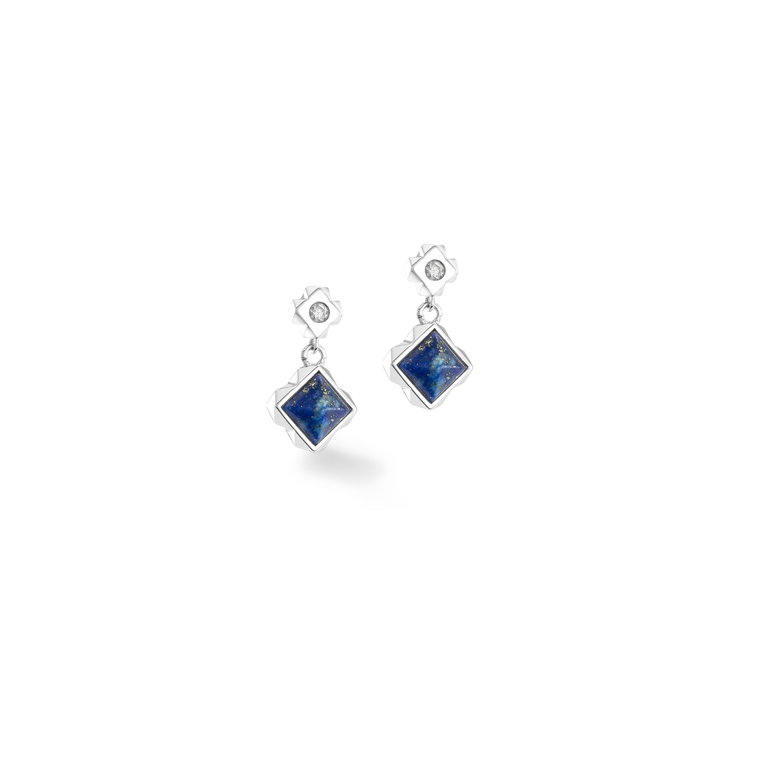 STATION Collection stud earrings silver-blue - Image 2