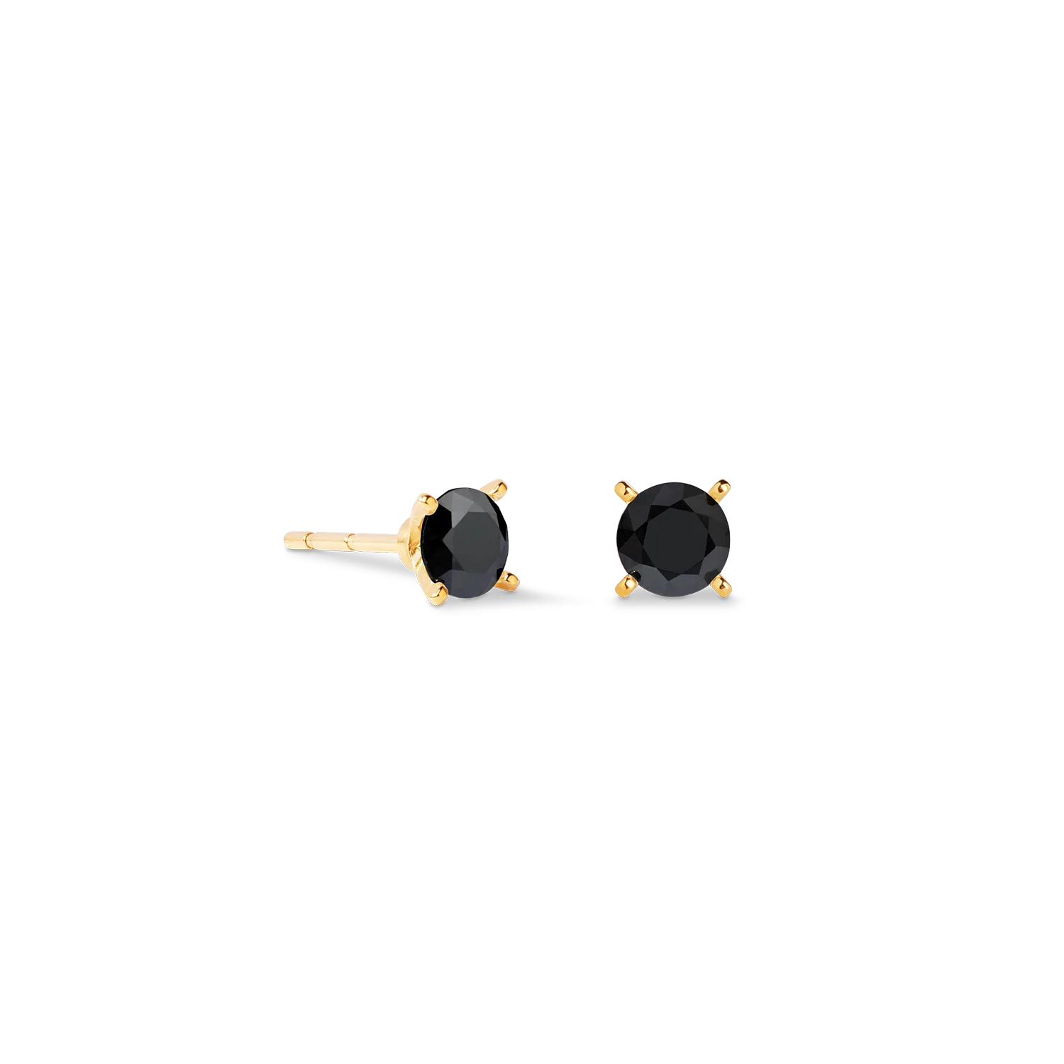 Stud earrings Glam Dot 5 mm gold-black