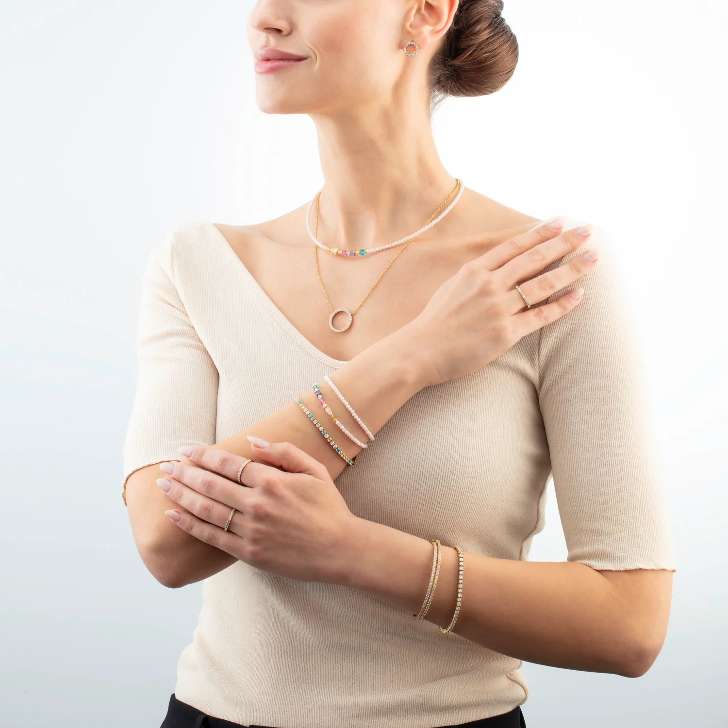 Tennis bracelet gold-crystal - Image 3