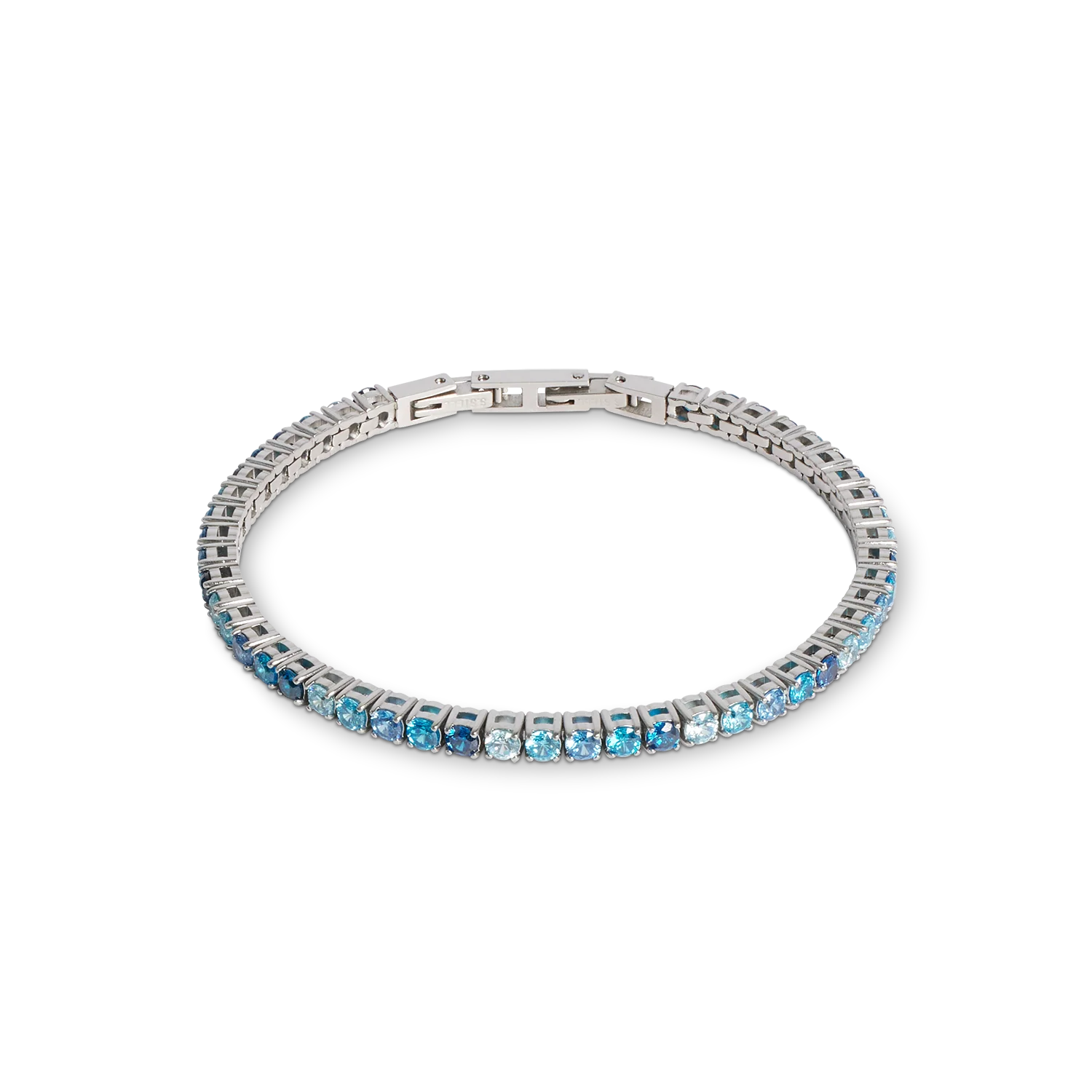 Tennis bracelet silver-blue