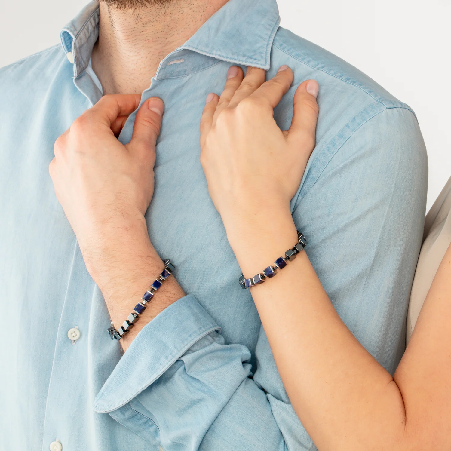 Unisex bracelet precious cubes blue - Image 3