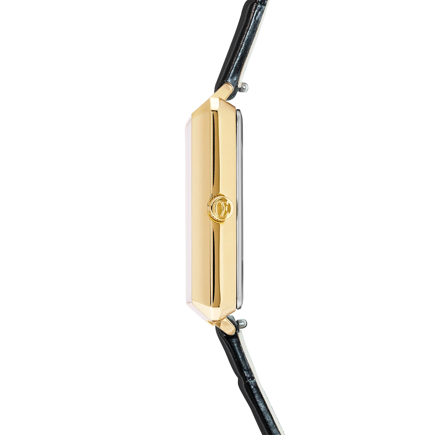 Watch Iconic Cube Spikes Gold Bracelet Leather Black - Image 4