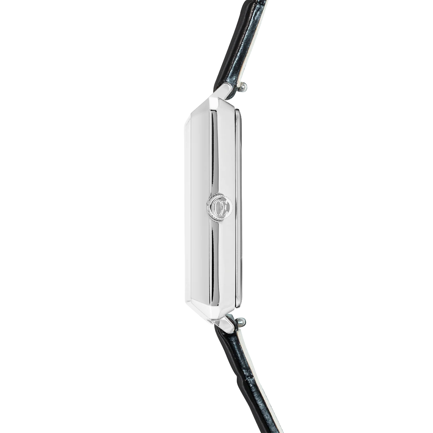Watch Iconic Cube Spikes Silver Bracelet Leather Black - Image 4