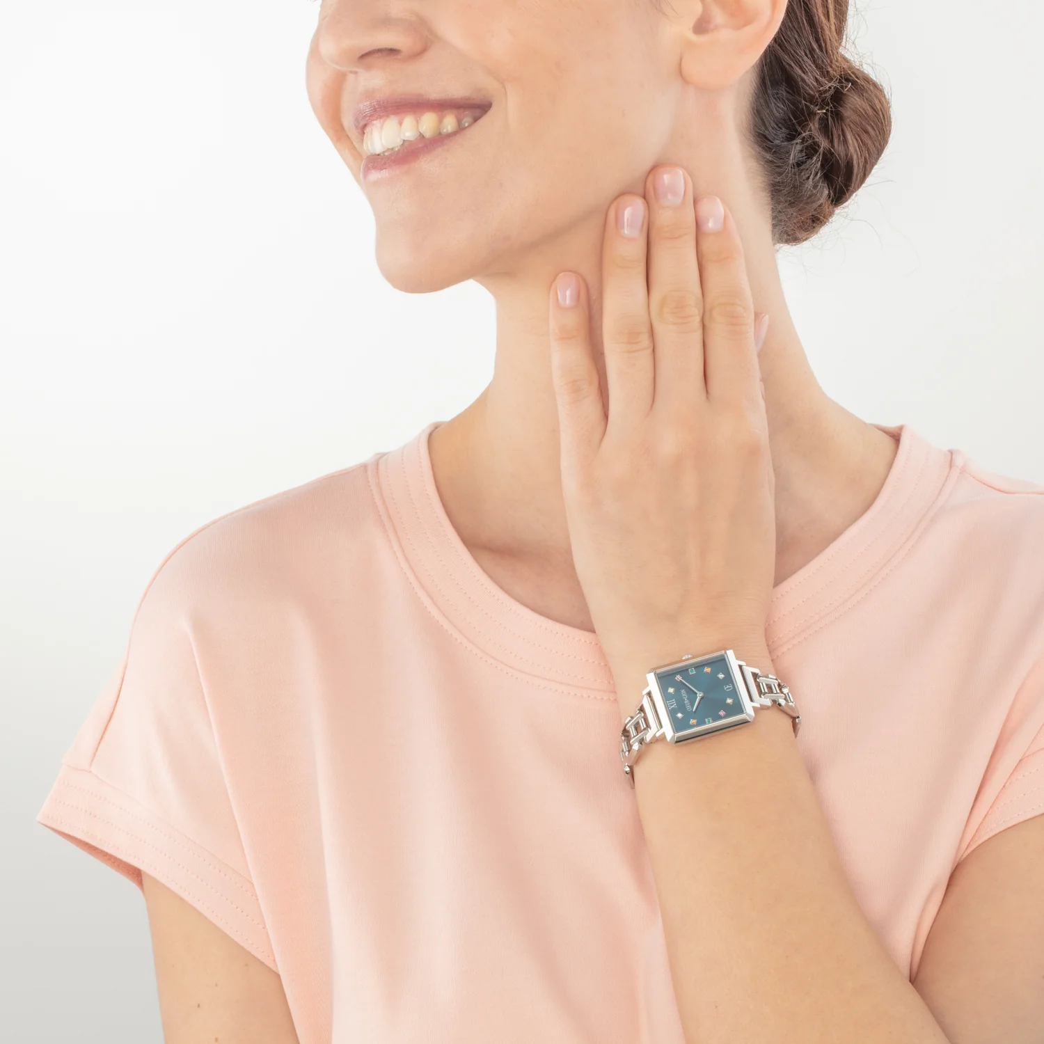 Watch Iconic Cube Statement Noble Petrol silver - Image 3