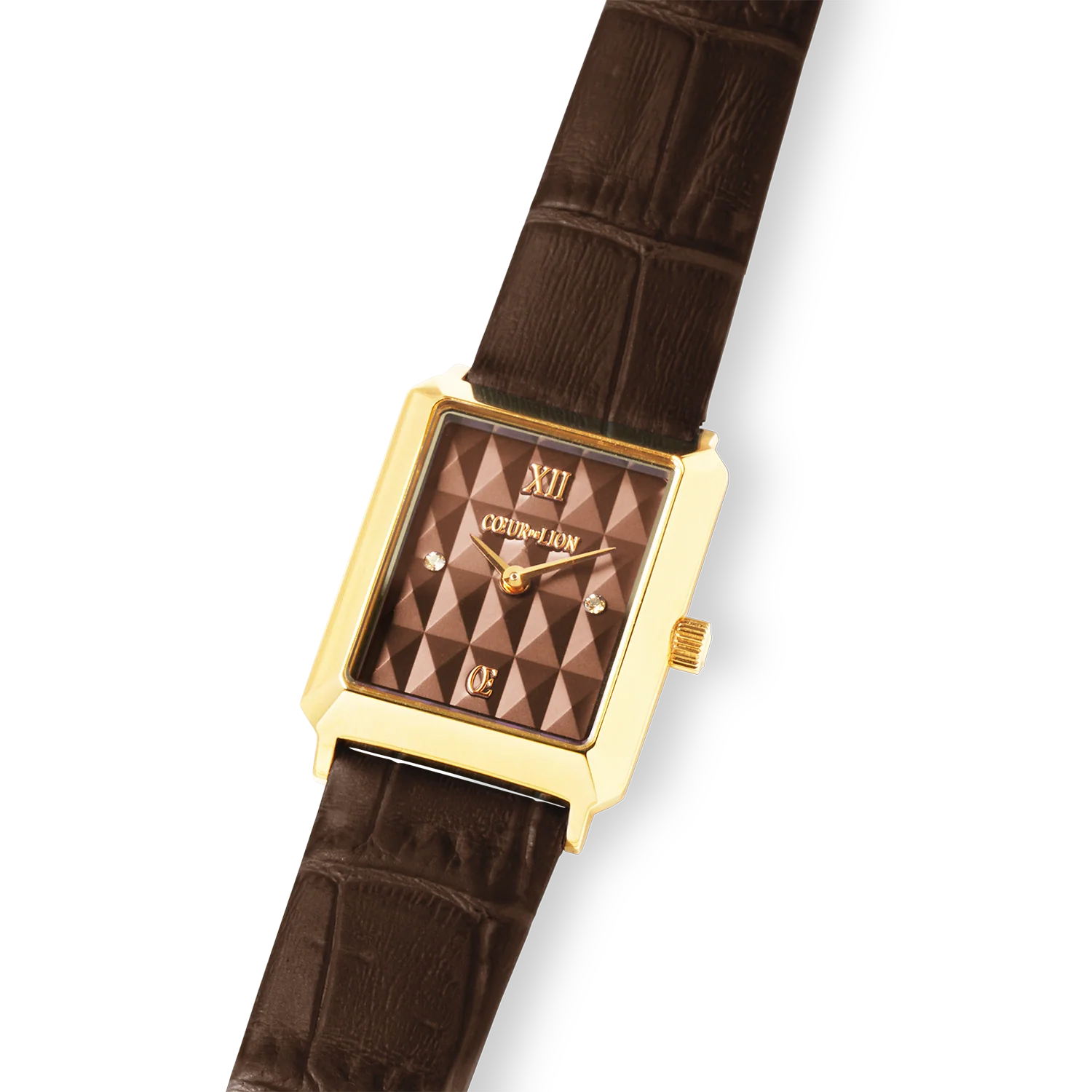 Watch Iconic Spikes bracelet Leather Mocha Mousse gold - Image 2