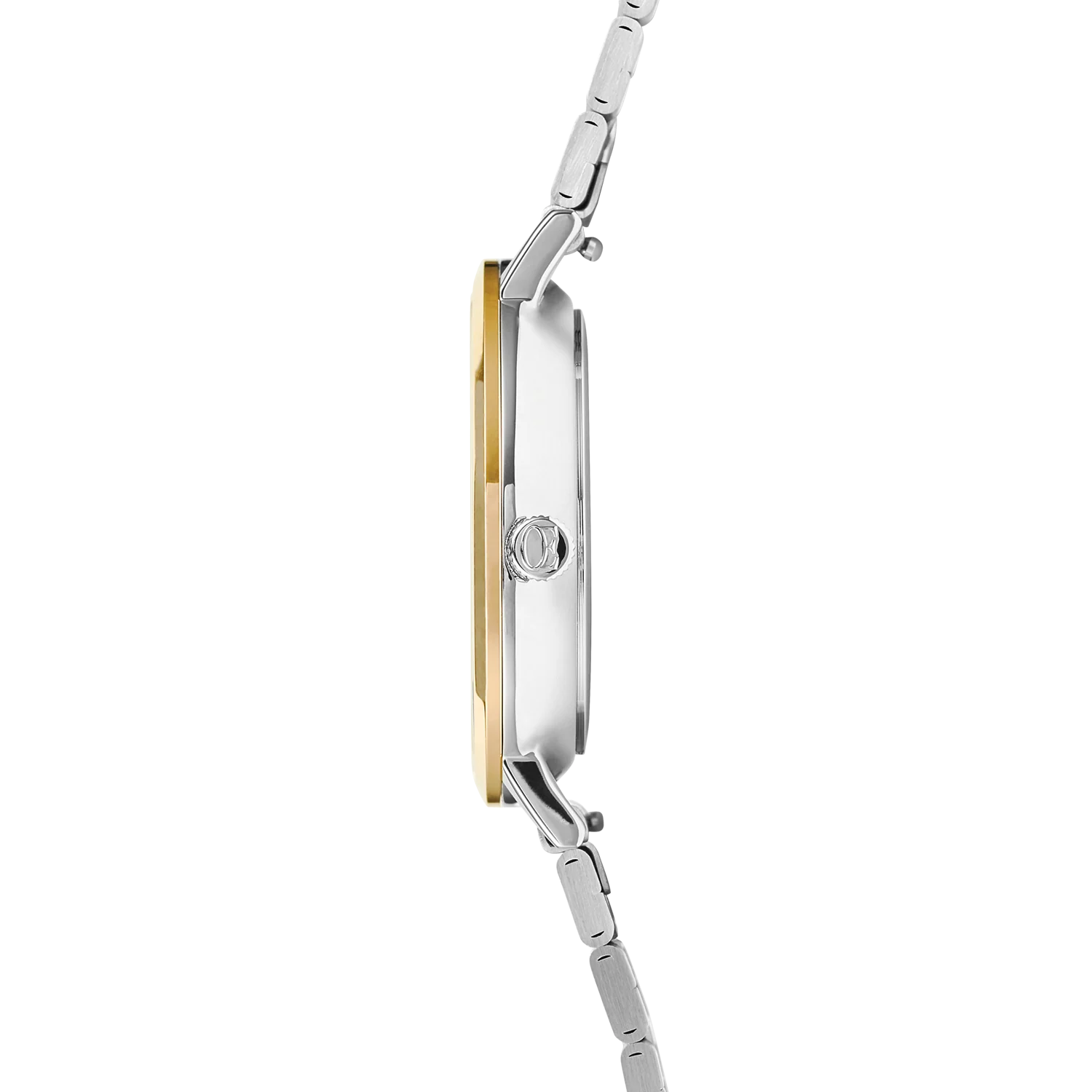 Watch Round Brilliant White Bicolor Stainless Steel Silver - Image 4