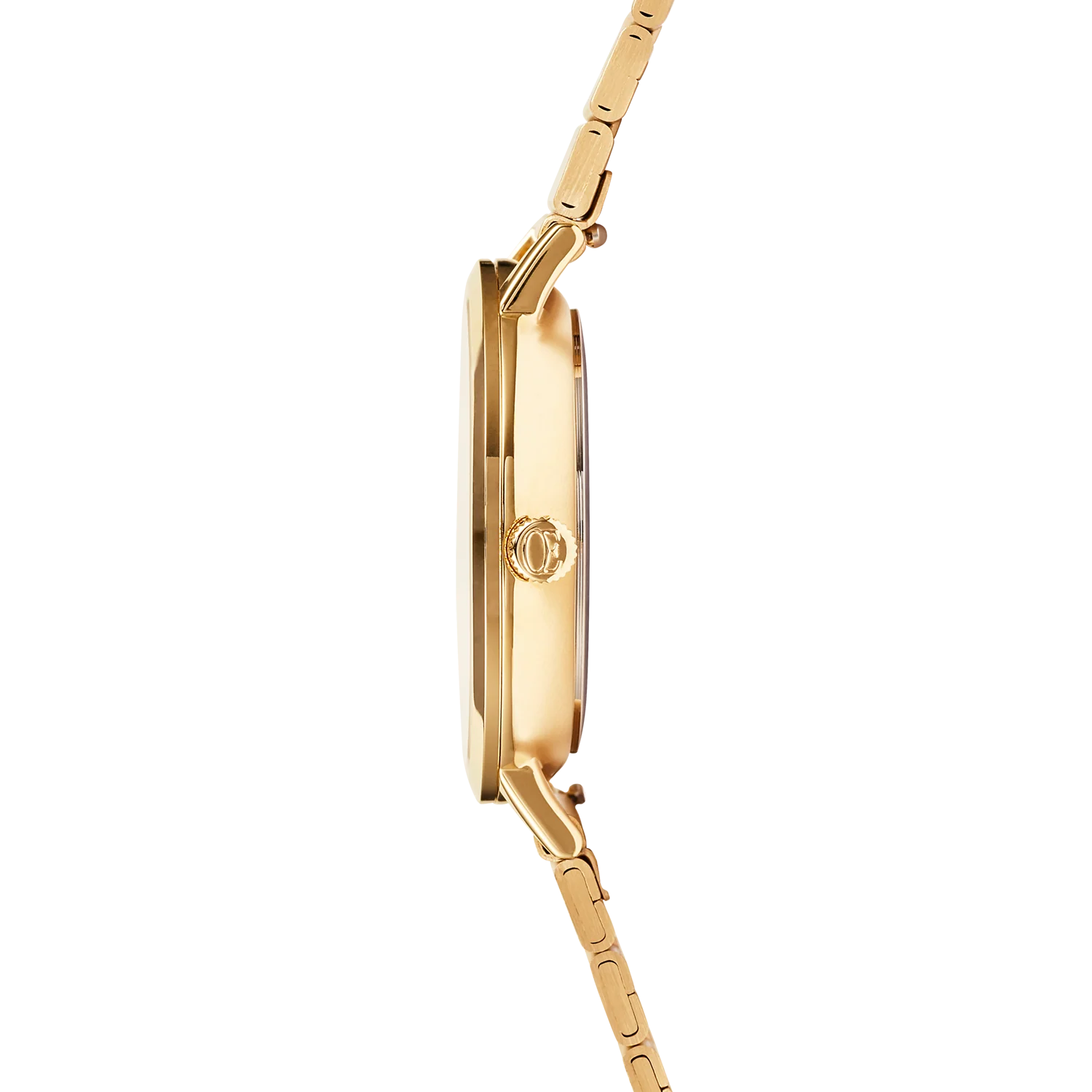 Watch Round Gold Sunray Monochrome Stainless Steel Gold - Image 4