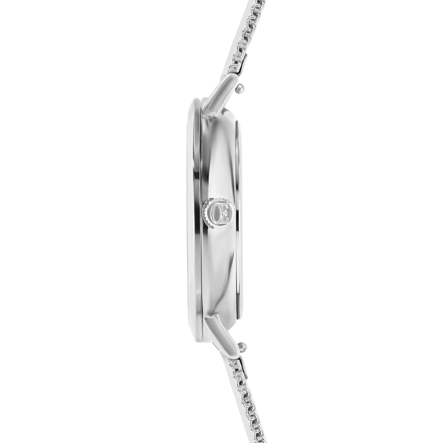Watch Round Silver Sunray Milanese Stainless Steel - Image 4